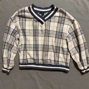 Plaid oversized sweater